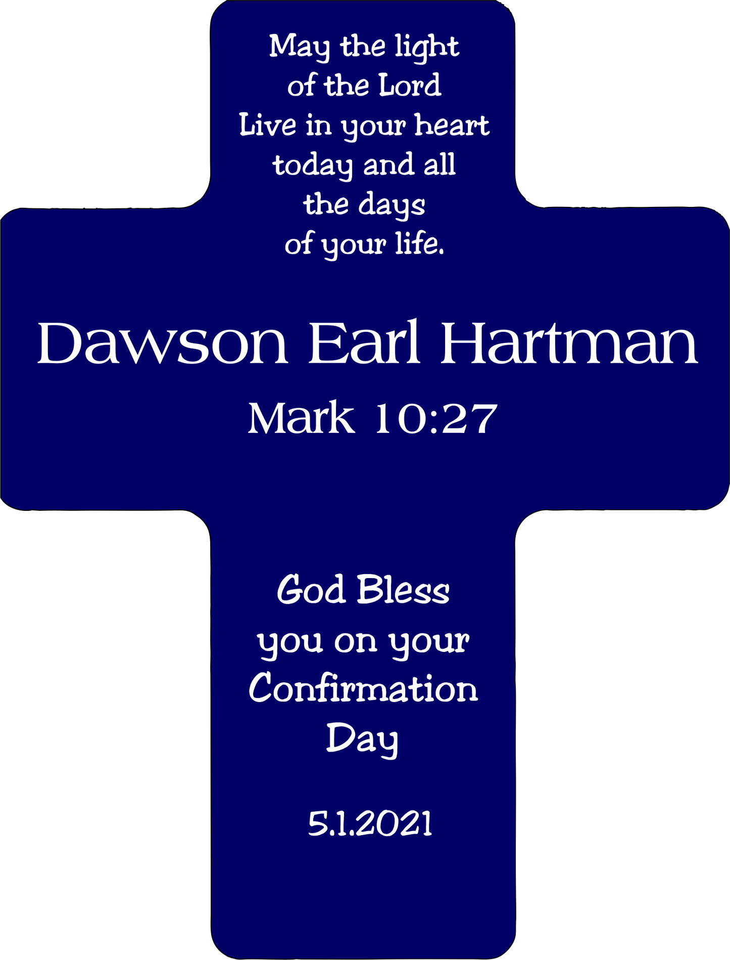 Cross Sublimated with wood stand