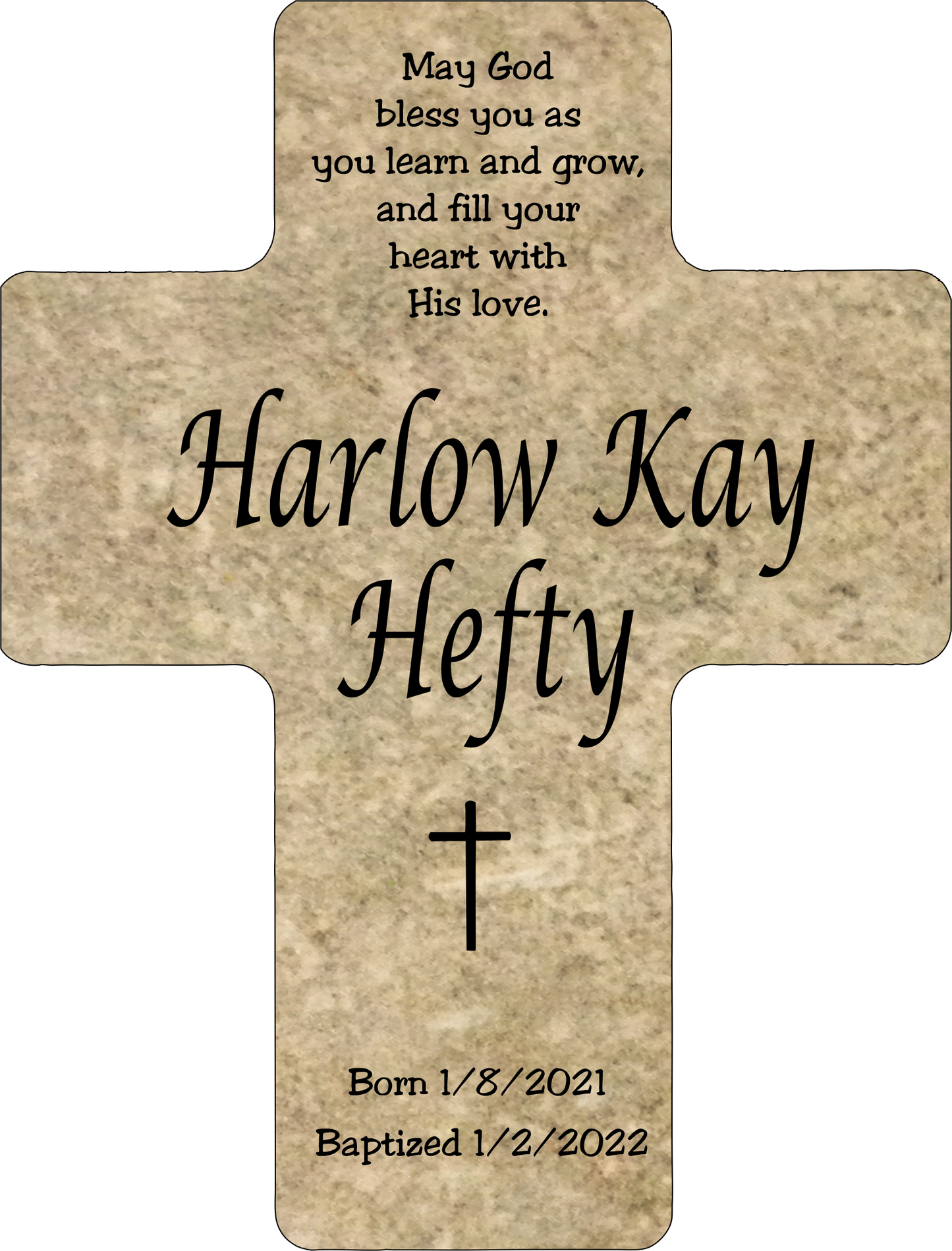 Cross Sublimated with wood stand