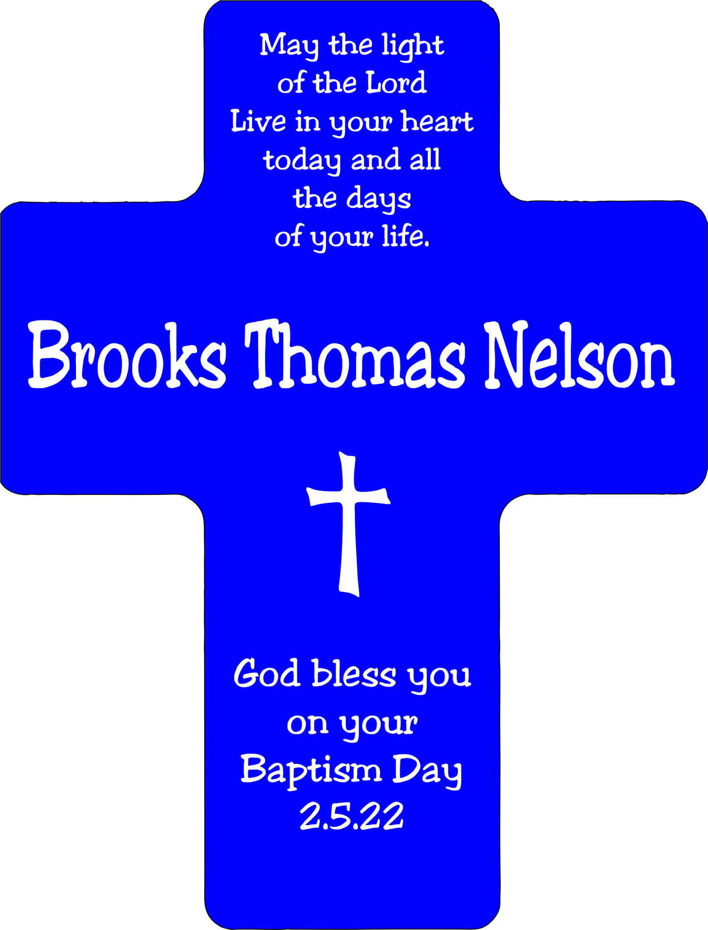 Cross Sublimated with wood stand