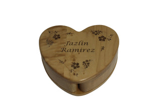 Heart Maple Box - Laser Engraved