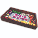 Serving Tray - Cherry wood with color print insert